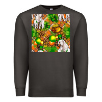 Smoke St patricks  goat family with balloons seamless Premium Sweatshirt - FaDigitalArtStudio