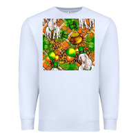 White St patricks  goat family with balloons seamless Premium Sweatshirt - FaDigitalArtStudio