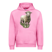 Fuchsia Pink dorset sheep Urban Hoodie - LillyAllenDesigns