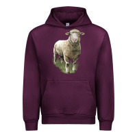 Mauve Wine dorset sheep Urban Hoodie - LillyAllenDesigns