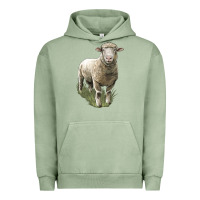Pigment Oil Green dorset sheep Urban Hoodie - LillyAllenDesigns