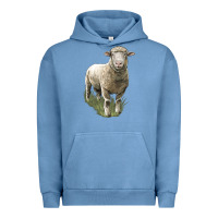 Pigment Pebble Blue dorset sheep Urban Hoodie - LillyAllenDesigns
