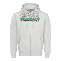 Dove Grey pharmacy Zipper Hoodie - texasbilliewilder