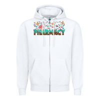 White pharmacy Zipper Hoodie - texasbilliewilder