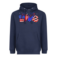 Navy love 4th of july Heavyweight Hoodie - Zillion Design Studio