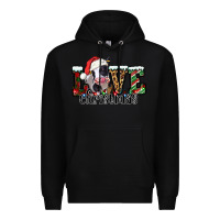 Black love Christmas cow Premium Hoodie - Jasminsmagicworld