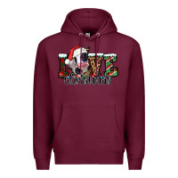 Burgundy love Christmas cow Premium Hoodie - Jasminsmagicworld