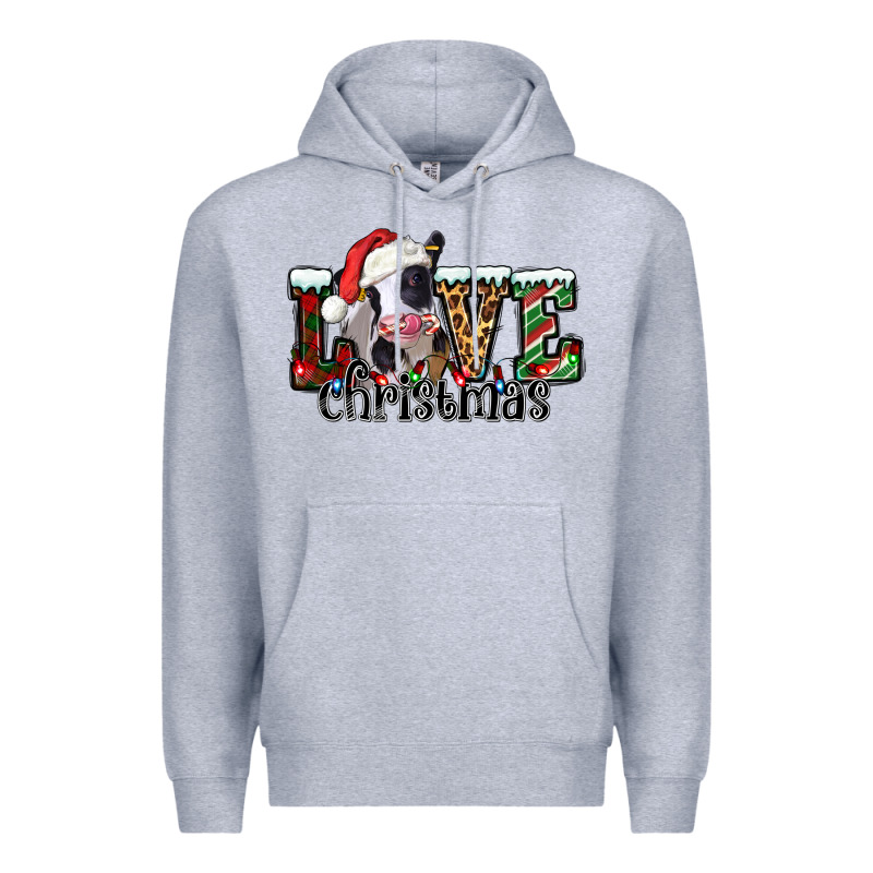 Love Christmas Cow Premium Hoodie by Jasminsmagicworld | Teevron