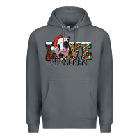 Rock love Christmas cow Premium Hoodie - Jasminsmagicworld