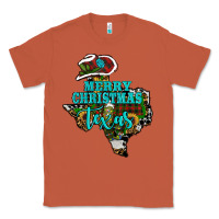 Copper Merry Christmas Texas Map Classic Tee - RanaPortraitStore