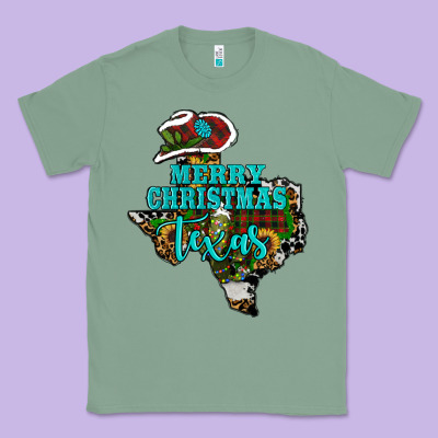 Merry Christmas Texas Map Classic Tee Designed By Ranaportraitstore