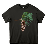 Asphalt white pine cone Heavy Core Tee - LillyAllenDesigns