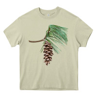 Mossy white pine cone Heavy Core Tee - LillyAllenDesigns