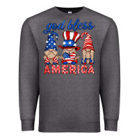 Charcoal Heather god bless america gnome Premium Sweatshirt - HRA Design Shop