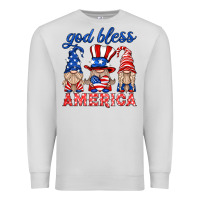 Dove Grey god bless america gnome Premium Sweatshirt - HRA Design Shop