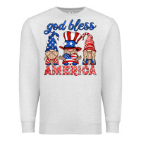 Oatmeal Heather god bless america gnome Premium Sweatshirt - HRA Design Shop
