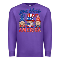 Purple god bless america gnome Premium Sweatshirt - HRA Design Shop