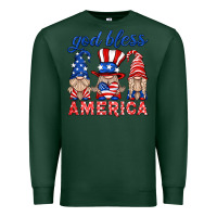 Sports Green god bless america gnome Premium Sweatshirt - HRA Design Shop