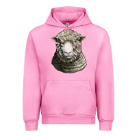 Fuchsia Pink dorset sheep head Urban Hoodie - LillyAllenDesigns