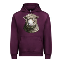 Mauve Wine dorset sheep head Urban Hoodie - LillyAllenDesigns