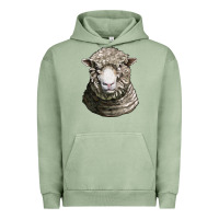 Pigment Oil Green dorset sheep head Urban Hoodie - LillyAllenDesigns