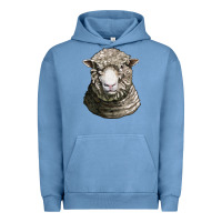 Pigment Pebble Blue dorset sheep head Urban Hoodie - LillyAllenDesigns