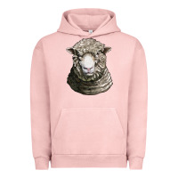 Pigment Salmon dorset sheep head Urban Hoodie - LillyAllenDesigns