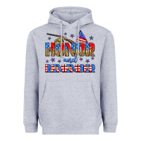Heather Grey honor and remember Heavyweight Hoodie - Zillion Design Studio