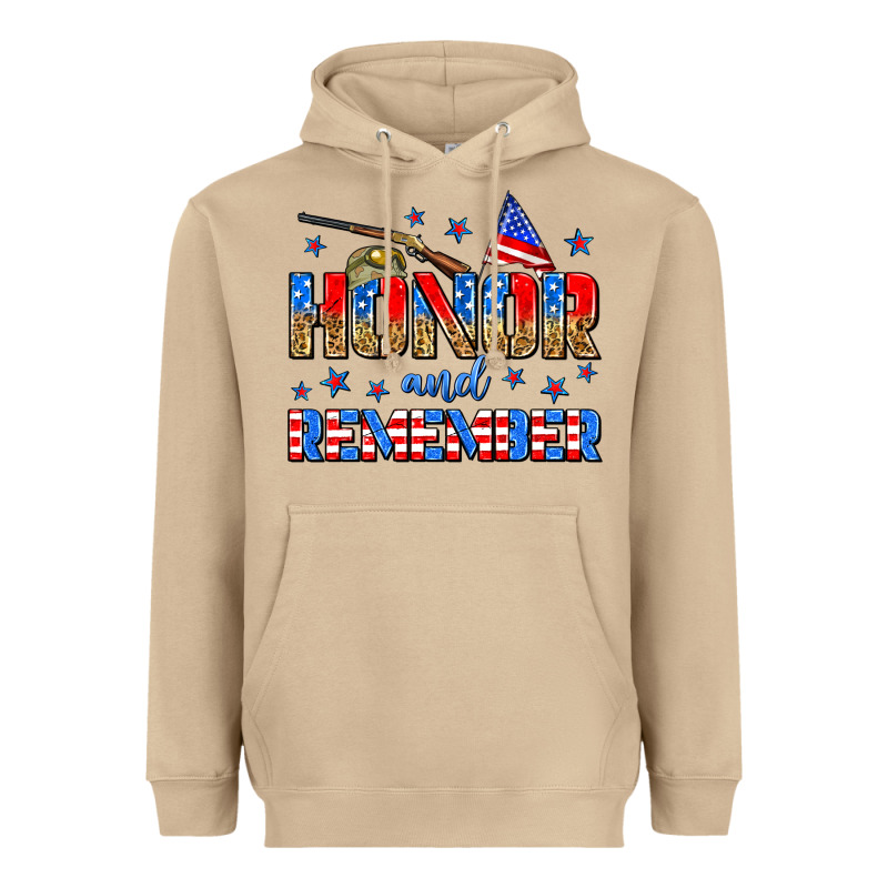 Honor And Remember Heavyweight Hoodie by Zillion Design Studio | Teevron