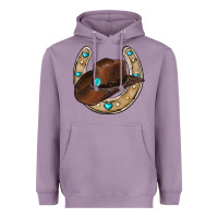 Lavender horseshoe cowboy hat Heavyweight Hoodie - RanaPortraitStore