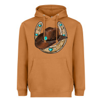 Meerkat horseshoe cowboy hat Heavyweight Hoodie - RanaPortraitStore