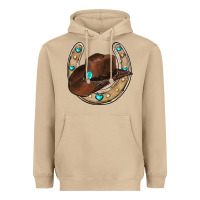 Mushroom horseshoe cowboy hat Heavyweight Hoodie - RanaPortraitStore