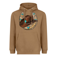 Toasted Coconut horseshoe cowboy hat Heavyweight Hoodie - RanaPortraitStore