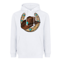 White horseshoe cowboy hat Heavyweight Hoodie - RanaPortraitStore