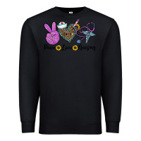 Black peace love nursing Premium Sweatshirt - CowhideDigitalArt