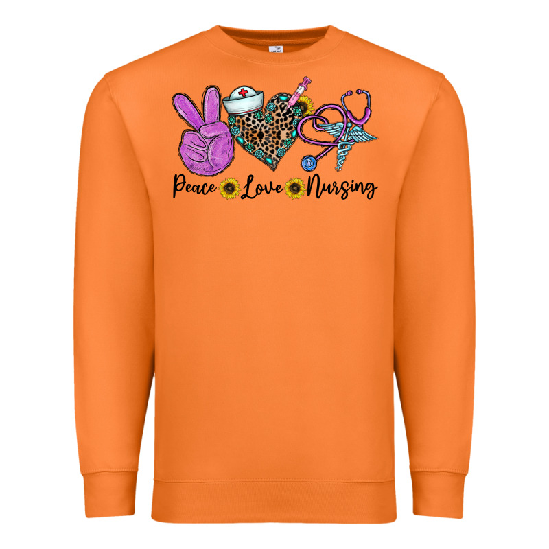 Peace Love Nursing Premium Sweatshirt by CowhideDigitalArt | Teevron
