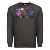Smoke peace love nursing Premium Sweatshirt - CowhideDigitalArt