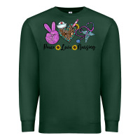 Sports Green peace love nursing Premium Sweatshirt - CowhideDigitalArt