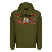 Army Green blessed mom lady of guadalupe Premium Hoodie - BarkalooDesign