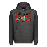 Charcoal Heather blessed mom lady of guadalupe Premium Hoodie - BarkalooDesign