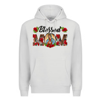 Dove Grey blessed mom lady of guadalupe Premium Hoodie - BarkalooDesign