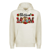Oatmeal Heather blessed mom lady of guadalupe Premium Hoodie - BarkalooDesign