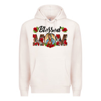 Pale Pink blessed mom lady of guadalupe Premium Hoodie - BarkalooDesign