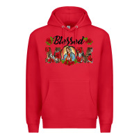Red blessed mom lady of guadalupe Premium Hoodie - BarkalooDesign