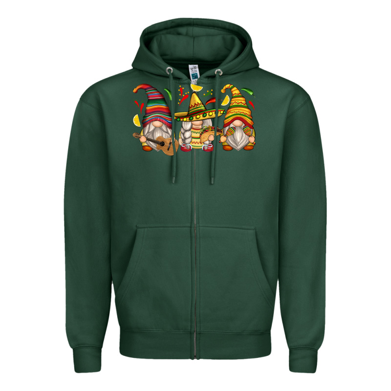 Mexican Gnomes Zipper Hoodie by Zillion Design Studio | Teevron