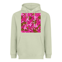 Matcha Breast Cancer with Ribbon and Butterfly Heavyweight Hoodie - texasbilliewilder