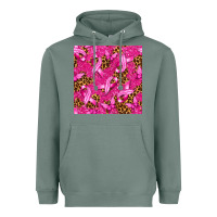 Sage Breast Cancer with Ribbon and Butterfly Heavyweight Hoodie - texasbilliewilder