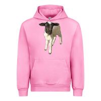 Fuchsia Pink dorper baby sheep Urban Hoodie - LillyAllenDesigns