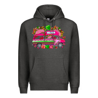 Charcoal Heather valentines day tacos truck Premium Hoodie - NancyCooperArtShop