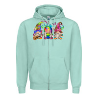Seafoam hippie gnomes Zipper Hoodie - Zillion Design Studio